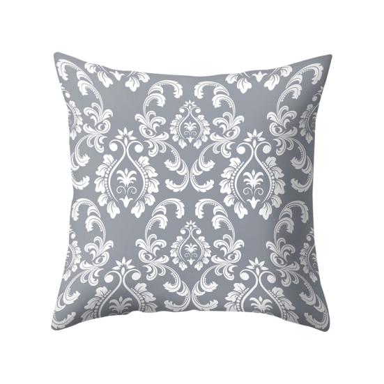 Серый квадратный плед с геометрическим рисунком, защитный чехол, чехол для подушки, постельные принадлежности