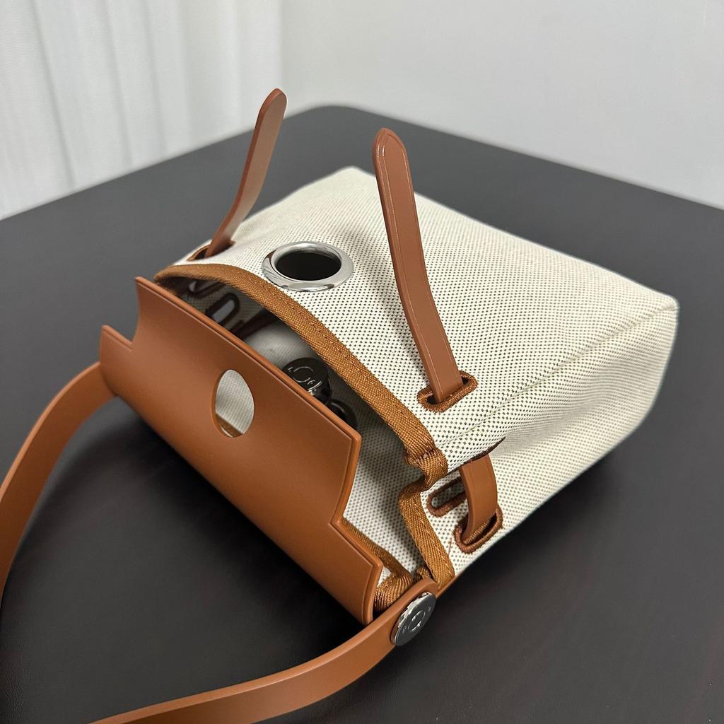 Cross Border 2025 / New Casual Versatile Canvas Square Bag Tote Bag MINI Cross Shoulder Single Shoulder Women's Bag Good Quality
