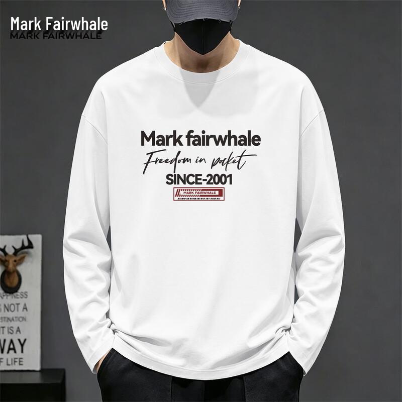 Mark Fairwhale Мужская повседневная хлопковая футболка с длинным рукавом
