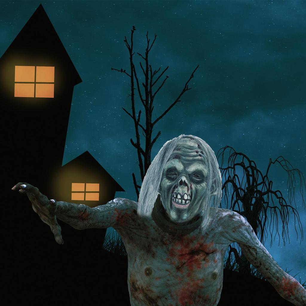 Zombie headgear, terrifying latex mask