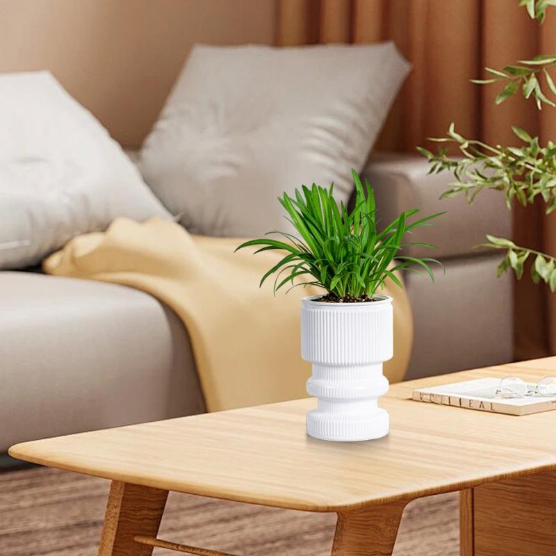 1 шт. Двухслойный однотонный горшок для выращивания цветов в почве, декоративный горшок, настольные украшения, 3 цвета