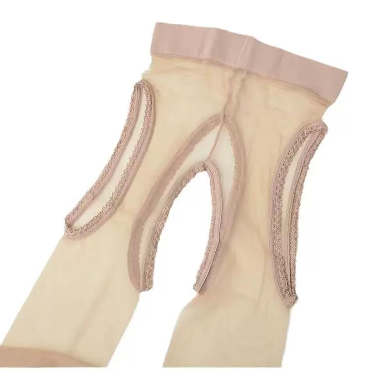 Sexy New 5D Breathable Tights Open Transparent Crotchless Women Pantyhose Ultra-thin Nylon Tights Stretchy Stockings Female Girl