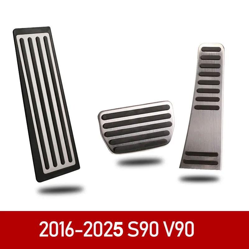 ulsap8 Car Accelerator Brake Pedal Footrest Pedal Plate Cover For Volvo XC60 XC90 S90 v90 s60 v60 xc40 Accessories 2022-25