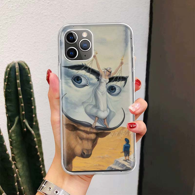 Арт Сальвадора Дали Для iPhone 17 Air 16 15 14 Plus 13 Mini 12 11 Pro Max Чехол для телефона 16E 7 Печать 8 SE Fundas Чехол Мягкий Coque 16 1