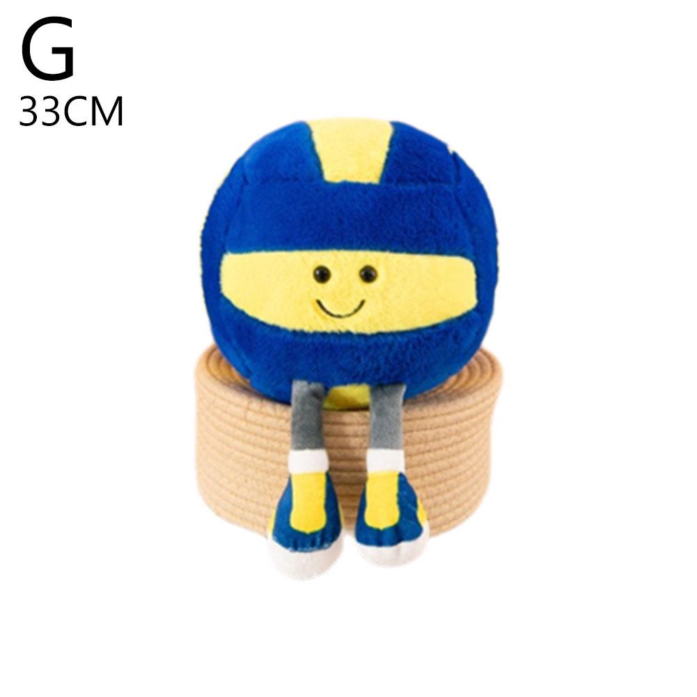 25/33cm Creative Football With Foot Plush Toy Doll Children Decorate Room Cute Basketball Fun Volleyball Soft Pillow