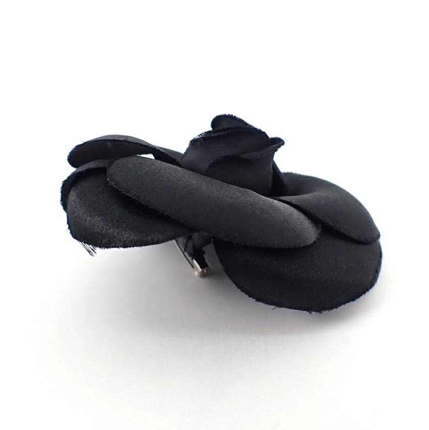 [Pre-owned] CHANEL Camellia Brooch (Black) j41-1