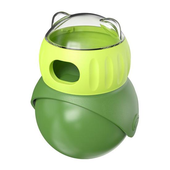 Дозатор лакомств для кошек, интерактивная игрушка-головоломка, кормушка-головоломка, сова с автоматическим балансированием, протекающая медленная кормушка для дрессировки кошек в помещении