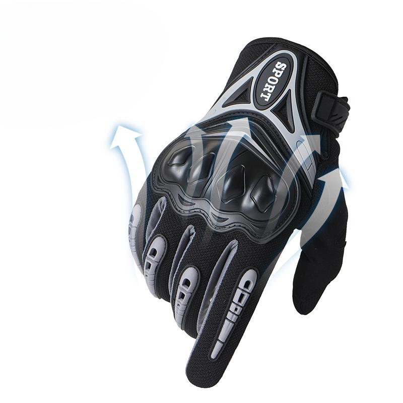 Мотоциклетные перчатки Четыре сезона Полностью закрывающие пальцы Защита сенсорного экрана Защита от падений Рыцарские гоночные Дышащие Противоскользящие Перчатки для езды на мотоцикле