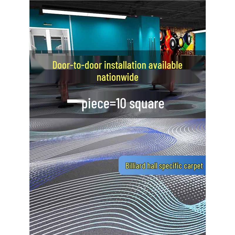 Luxury Fireproof Nylon Billiard Hall Carpet for Hotels - Large Area Print Mat