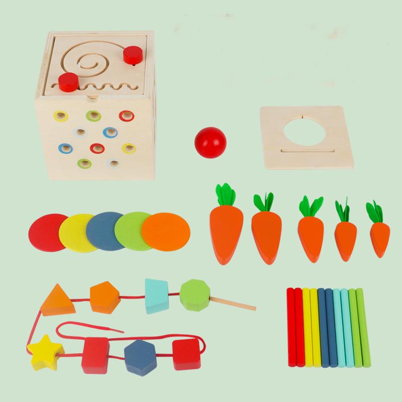Детские развивающие математические игрушки Монтессори, деревянные мини-круги, проволочный лабиринт, американские горки, счеты, головоломки, игрушки для детей, подарок для мальчика и девочки