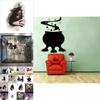Removable Halloween Diy Wall Stickers With Fire Retardant Pvc Pumpkin Witch Decal