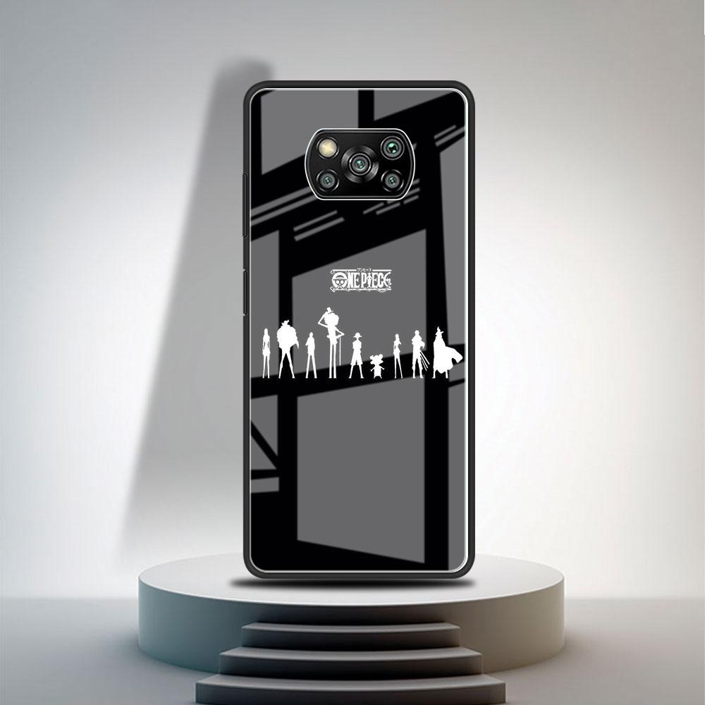 Стеклянный чехол для Xiaomi Poco X3 NFC 11 Lite 11T F3 M3 для Redmi Note 11 10 9 8 Pro 10S 9S 9A 9C чехол для телефона аниме черный