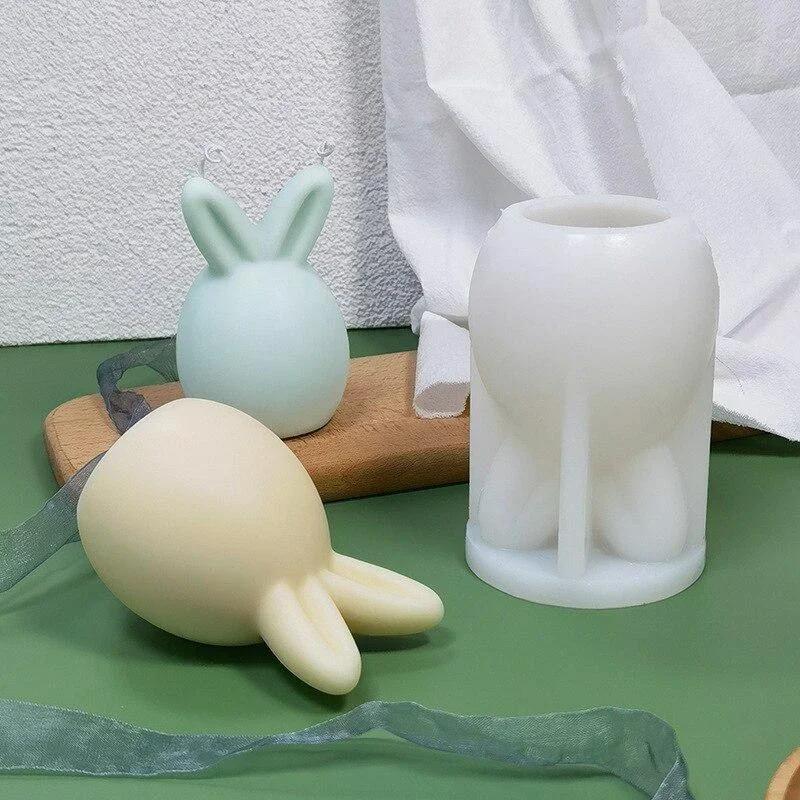 Новая силиконовая форма для свечей в виде пасхального яйца и кролика, 3D форма для ароматического мыла, гипса, смолы в виде головы кролика без лица, товары для изготовления свечей, декор