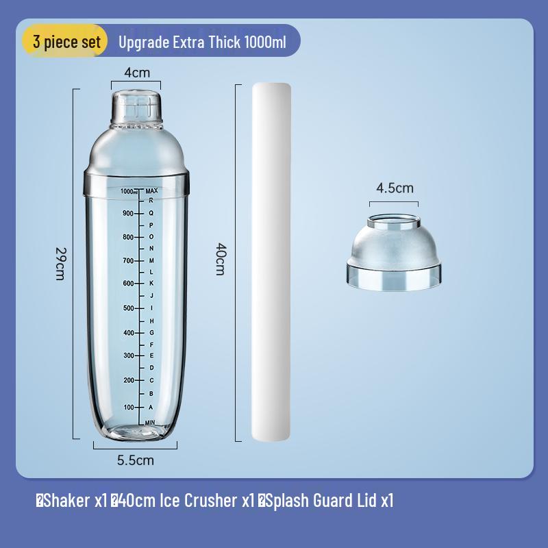 Shaker Manual Whipping Tool for Lemon and Milk Tea - Thickened Full Set for Home, Tea Shop, or Street Stall