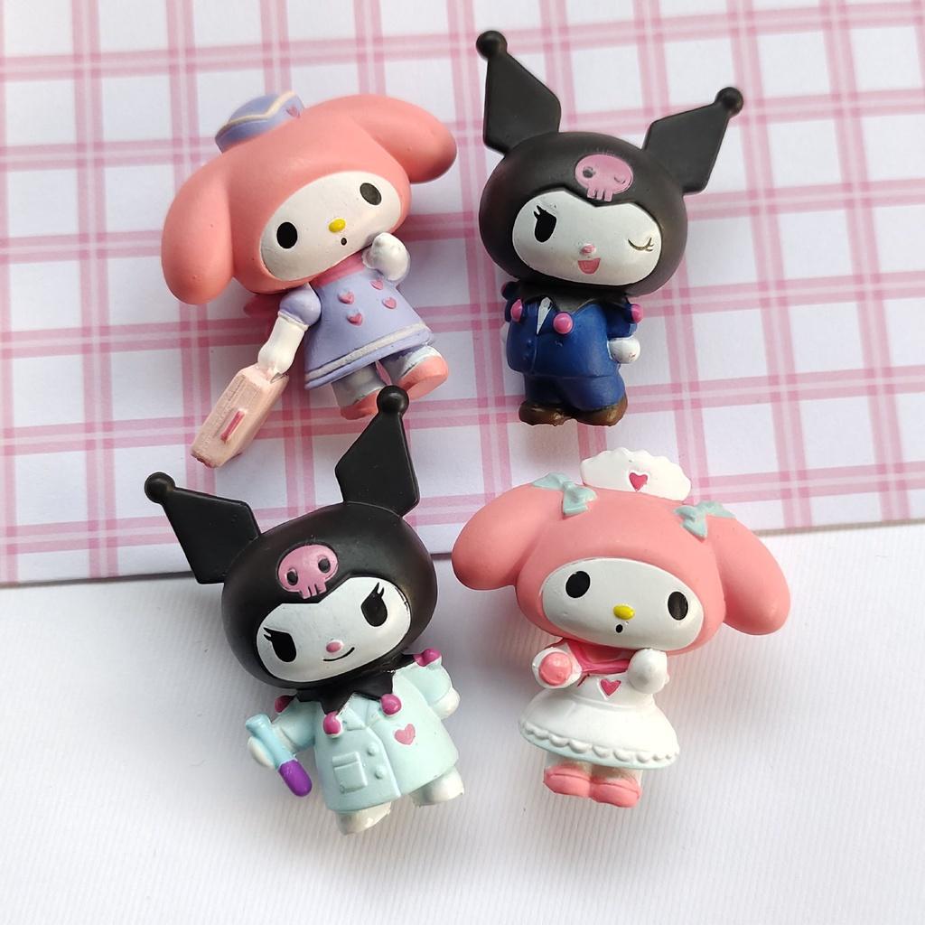 Professional Dress Toy Playset 4pcs Kuromi My Melody Figures