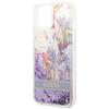Guess Guhcp14Mlflsu Iphone 14 Plus / 15 Plus 6.7 Fioletowy/Purple Twarde Etui Kwiat Płynny Brokat