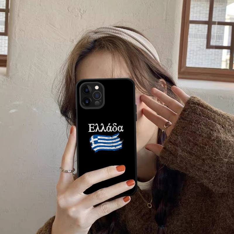 Чехол для телефона с греческим национальным флагом Греции для iPhone 11 12 13 Mini Pro Max 8 7 6 6S Plus X 5 SE 2020 XR XS Funda Case
