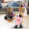 Kids Electric Cow Toy with LED Light Music Singing Dancing Cartoon Dairy Cattle Toy Toddlers Interactive Educational Movable Eyes Animal Musical Toy