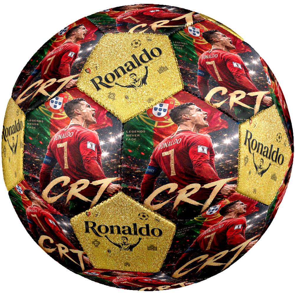 Ronaldo's Golden Celebration Soccer Ball Size 5 Football Machine-Stitched Indoor/Outdoor Universal Football perfect gift for sports enthusiasts