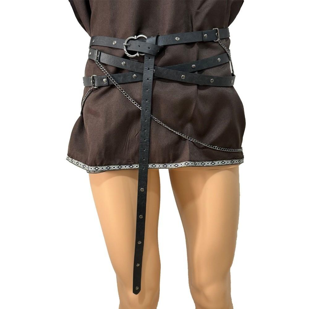 Metal Pin Buckle Viking Waist Belts Adjustable Chain Belt  Dress Wear