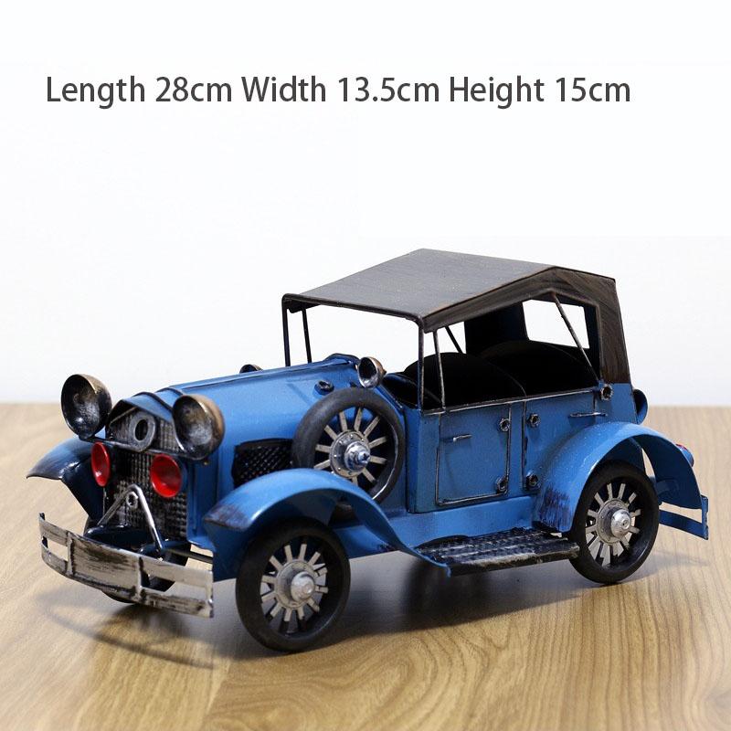 Nostalgic Retro Iron Oldsmobile Model Ornament Creative Home Coffee Shop Wine Cooler TV Cabinet Decorations