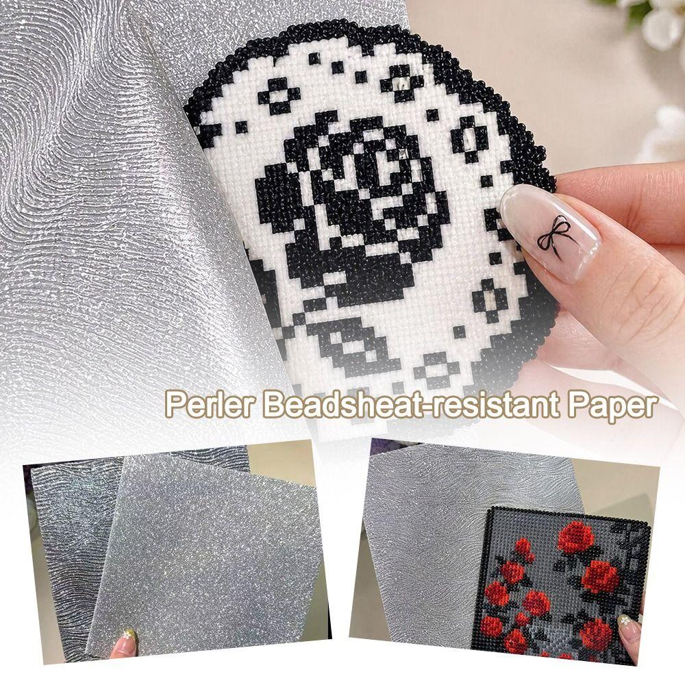 Glitter Perler Beadsheat-resistant Paper DIY Toy Accessories Iron-on Mat For Photo Perler Beads