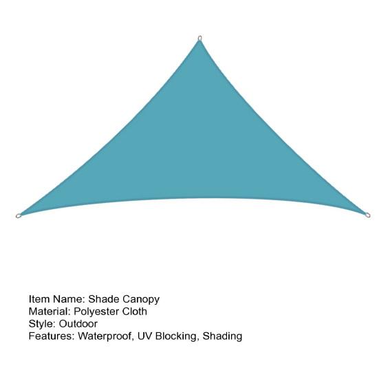 Треугольный солнцезащитный козырек, парус, водонепроницаемый, блокирующий УФ-излучение, навес от солнца, уличный тент, тент для заднего двора, сада, террасы, перголы