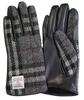 Sleeping Sheep Harris Tweed Leather Gloves with Rounded Hems Perfect for Card Newsboy Shoulder and A Perfect Christmas Women's (SD2003-BKWHRD) -