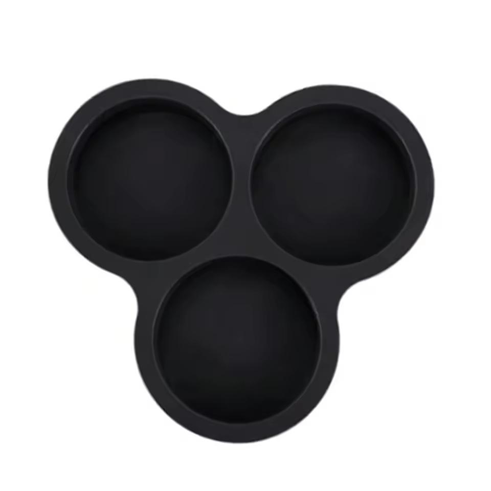 Силиконовая форма для яиц Форма для яиц для аэрофритюрницы Многоразовая 3-ячеечная форма для выпечки маффинов и кексов Кухонные аксессуары для приготовления пищи