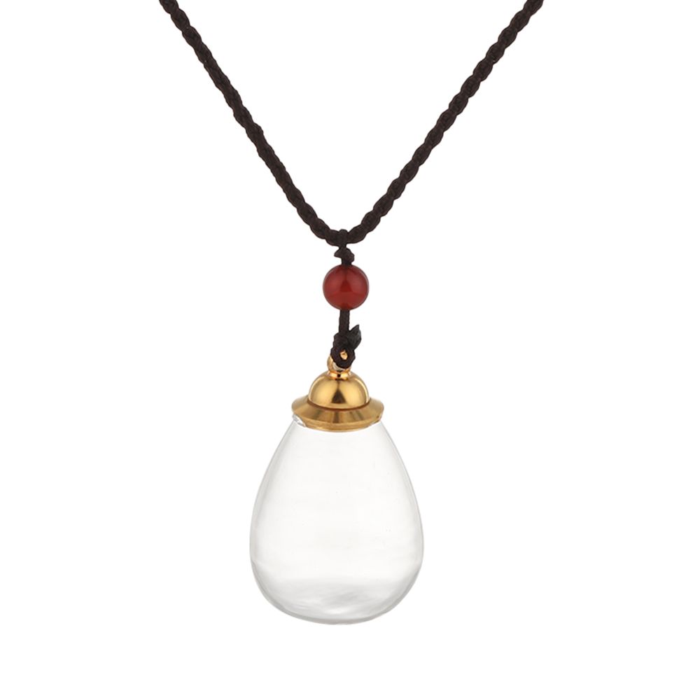 New Trendy Water Drop for Women Men Necklace Perfume Bottle Pendant Jewelry Gift Oil Diffuser Vial