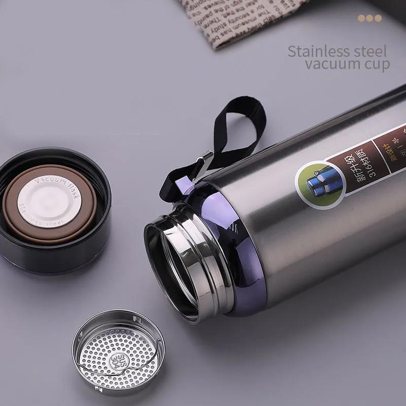 0,6/0,8/1/1,2/1,5 л термос из нержавеющей стали для путешествий, спорта, бытовой бутылки для воды, бутылки для воды, кофе, чая