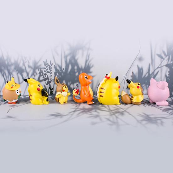 7Pcs Pokemon Figures Realistic Decoration Fine Workmanship Pokemon Battle Figure Toys for Children
