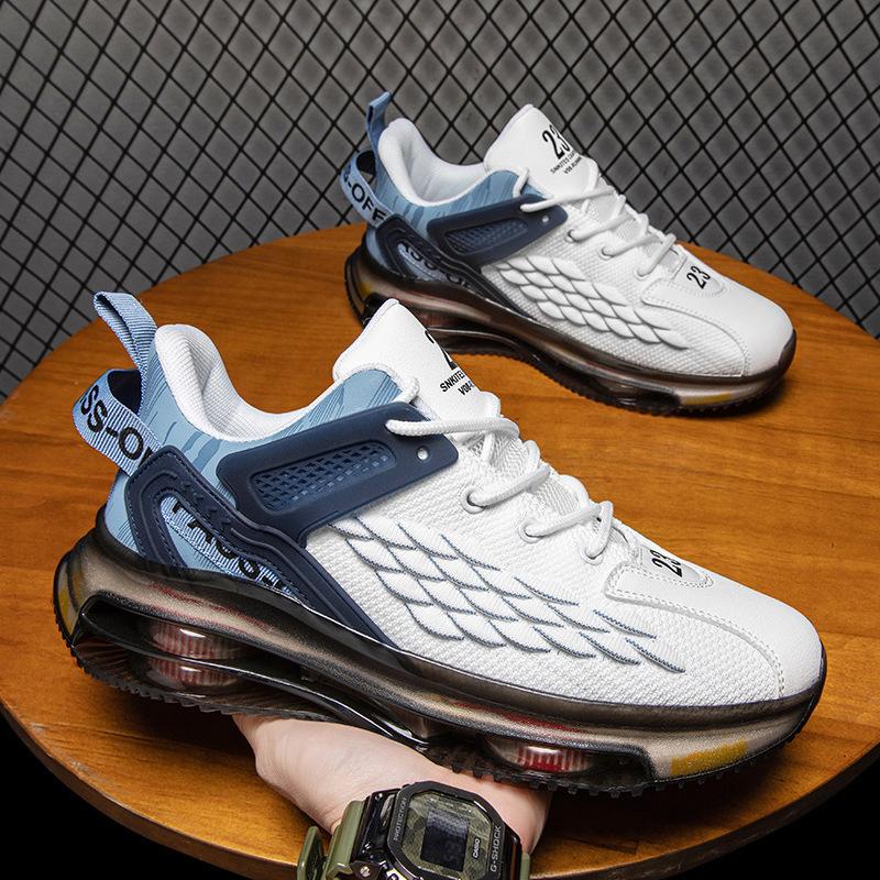 Мужская обувь осень новая повседневная спортивная обувь мужские кроссовки для папы мужская платформа тренд летящее плетение рыбья чешуя спортивная повседневная обувь