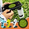 Kids Portable Microscope Biological Educational Toys for Children Home School Science Kit LED Light 60X-120X STEM Gift Magnifier