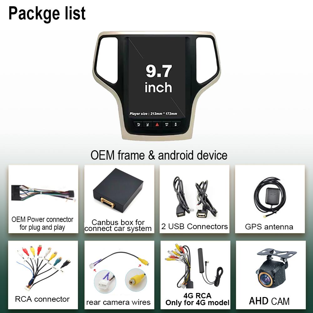 Android для Jeep Grand Cherokee 2014 - 2017 2 din автомобильное радио GPS навигация Carplay Bluetooth сенсорный экран интеллектуальная система DSP