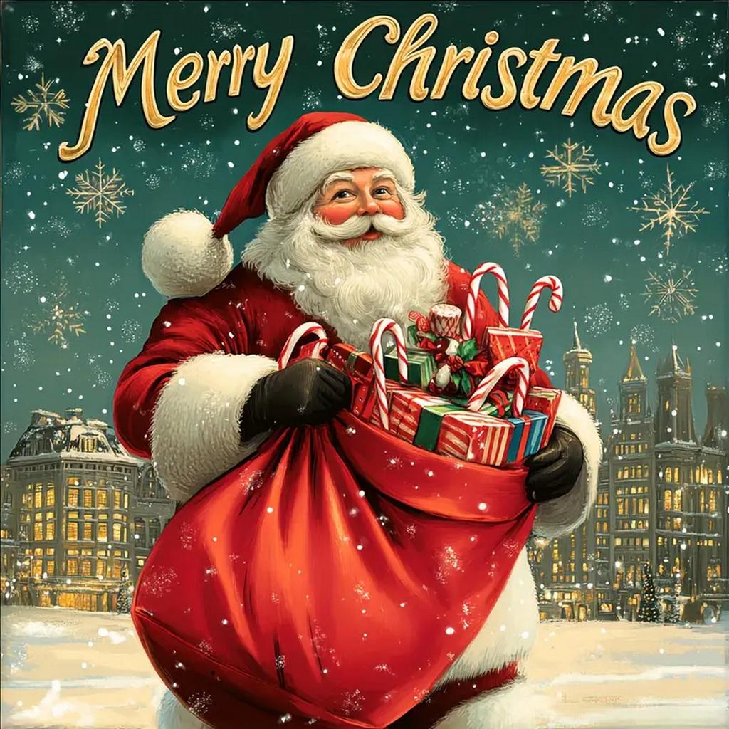 DIY Полная круглая алмазная картина вышивка крестом Счастливого Рождества Санта-Клаус Снеговик Домашнее украшение Искусство Алмазная живопись 5d Алмазная художественная живопись