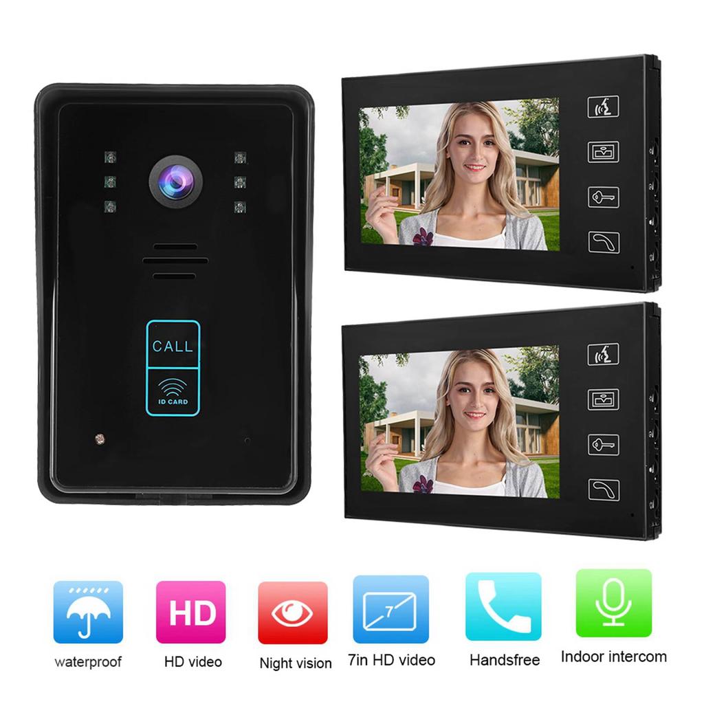 7-дюймовый HD видеодомофон с дверным звонком, комплект для домофона, система входа на ворота с ключом 806MJID12