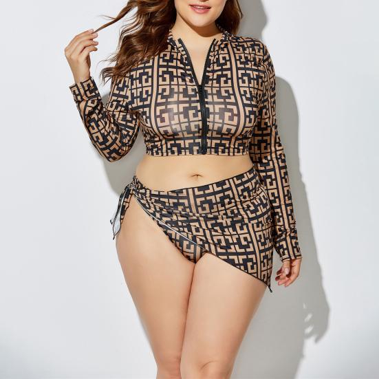 1 комплект летних бикини дышащих модных больших размеров с прозрачным принтом для женщин