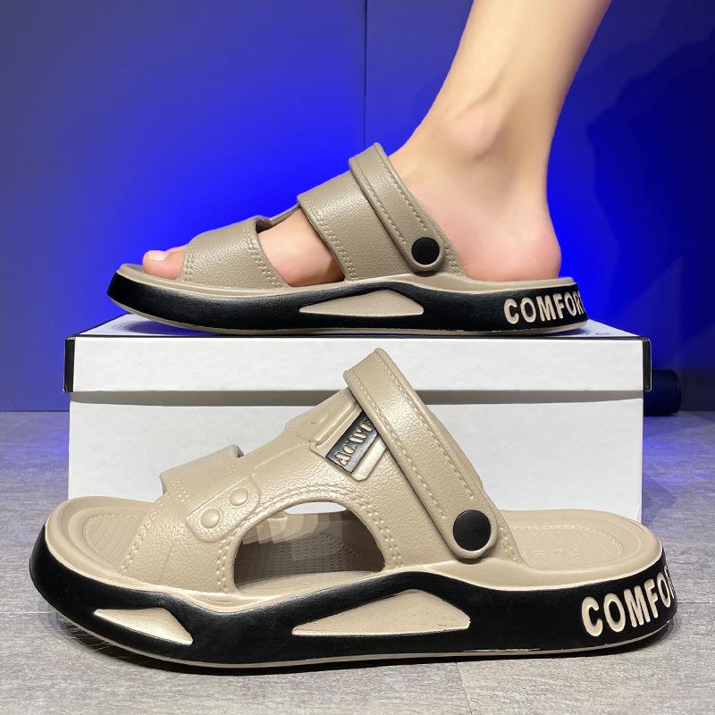 Summer Sandals Men's Slippers Adult Thick-soled Beach Shoes Non-slip Sandals for Outdoor