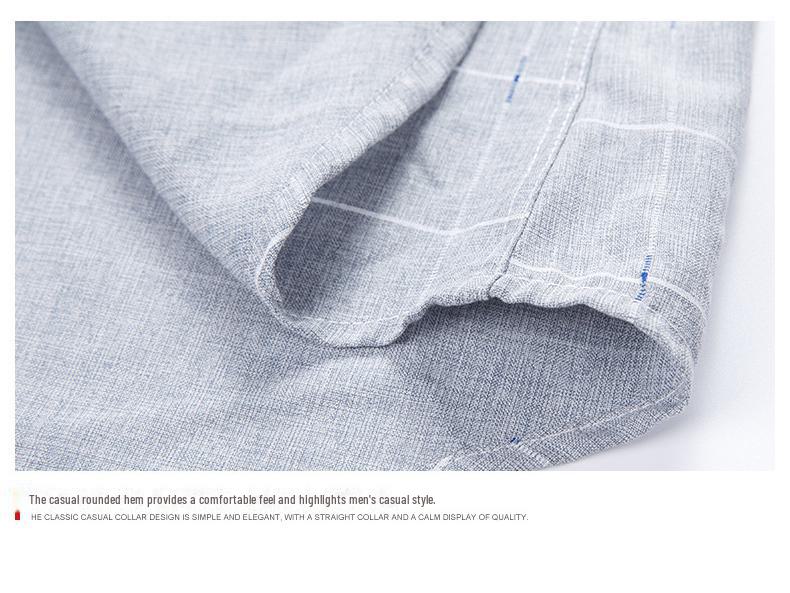 Мужская рубашка в клетку с длинным рукавом в деловом стиле для людей среднего и пожилого возраста