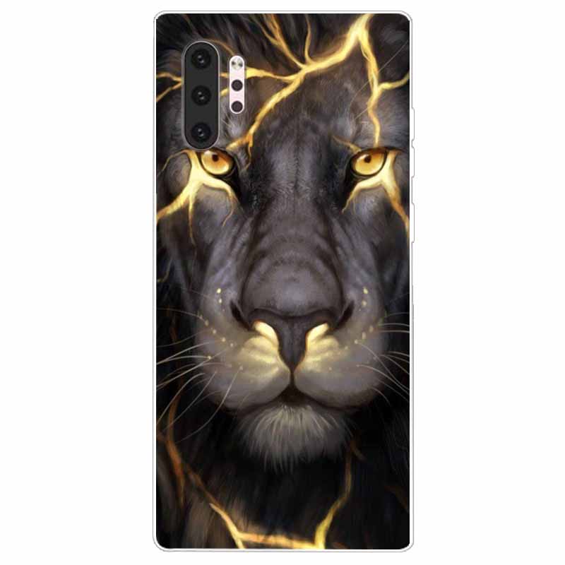 Phone Case For Samsung Note 10 Pro Plus Cover Note10 Silicone Soft Painted Wolf Coque for Samsung Galaxy Note 10 Lite TPU Bumper