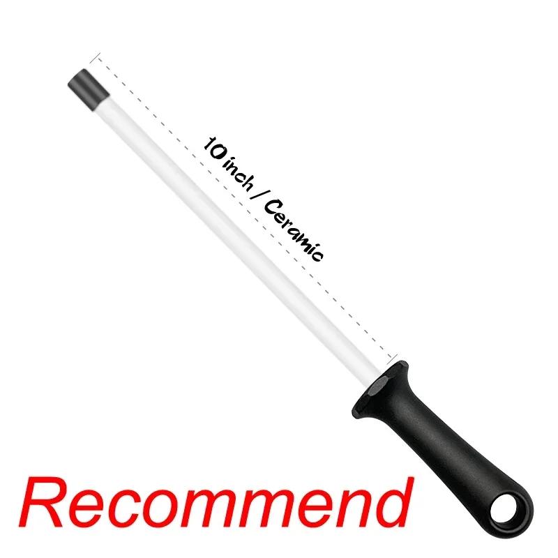 TAIDEA 12-дюймовый мусат керамический для заточки ножей Профессиональные кухонные ножи Углеродистая сталь Заточка заточной сталью