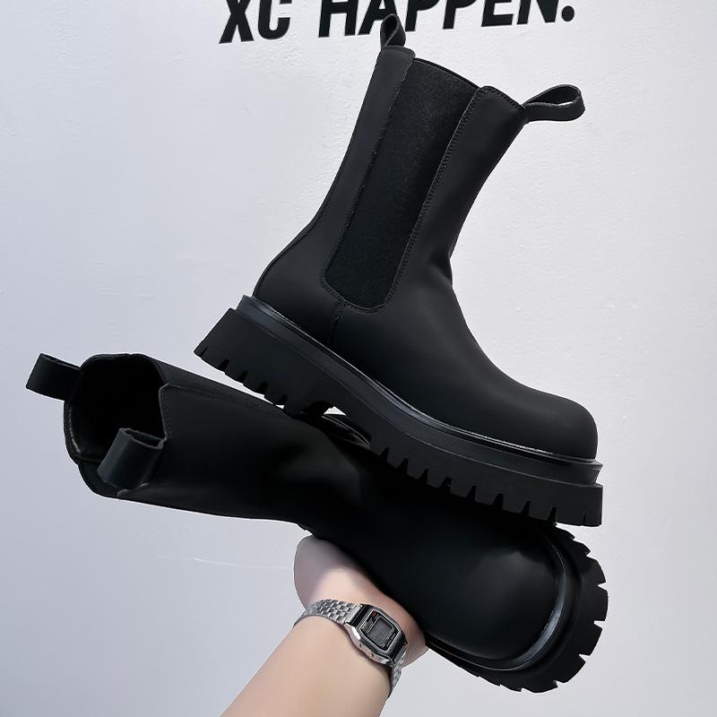 Ботинки Челси Мужские британские высокие ботинки-сигареты Мужские высокие ботинки Locomotive Martin 9883-R