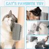 1/2 Pack Wall Corner Cat Groomer, Massage Combs for Short Long Fur Face Scratcher and Softer Massager Toy for KittensPuppies
