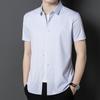 Summer Breathable Short-Sleeved Shirt Summer New Plaid Plus Size Dad Wear Business Casual Shirt