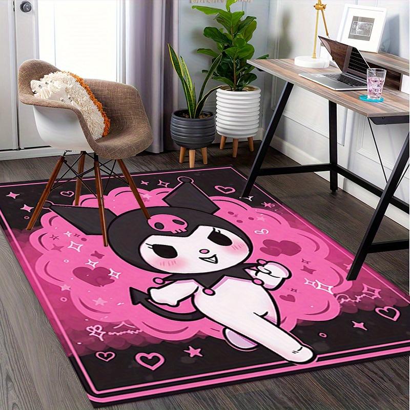 Office Rug Kuromi, Jester Anti-Slip Rug, Machine Washable for Living Room, Bedroom, Office, Multiple Sizes, Bedroom Mat, Decorative Mat, Durable Mat,