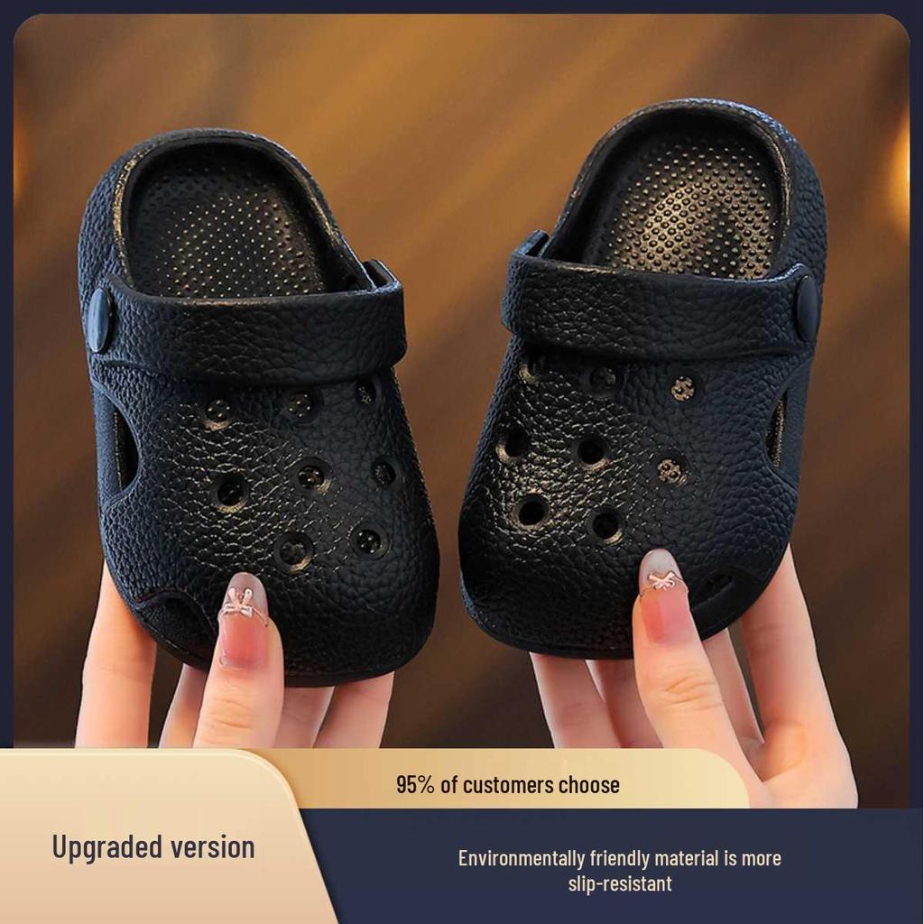 Хиты продаж 2026 года Crocs для детей - Нескользящие слипоны для дома и улицы, Закрытая обувь для мальчиков и девочек