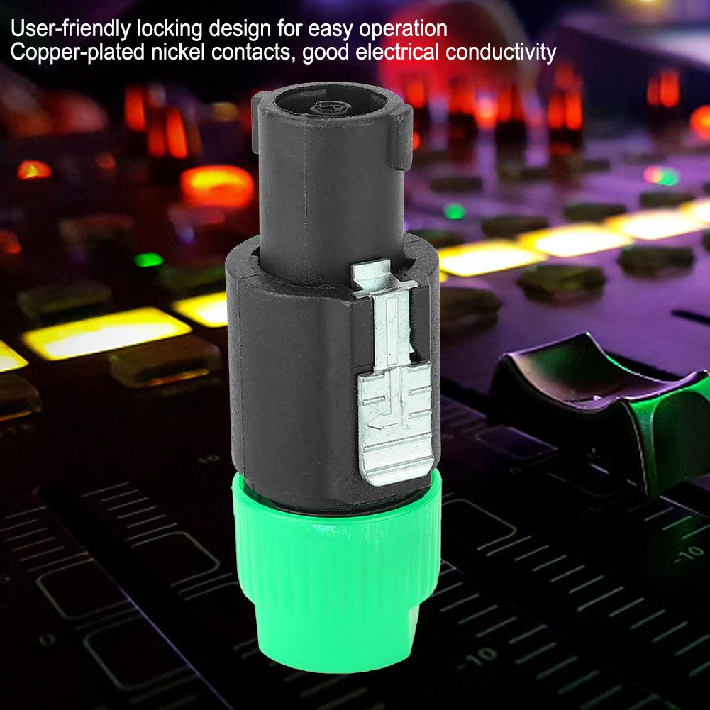 10 шт. C NL4FC Аудиоразъем для динамика Водонепроницаемый 4-контактный разъем Speakon Кабельный разъем(зеленый )