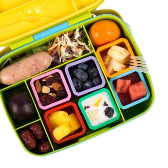 Lunch Box Salad Dressing Containers Reusable BPA-Free Leak-proof with Lid Microwave-safe Silicone Containers