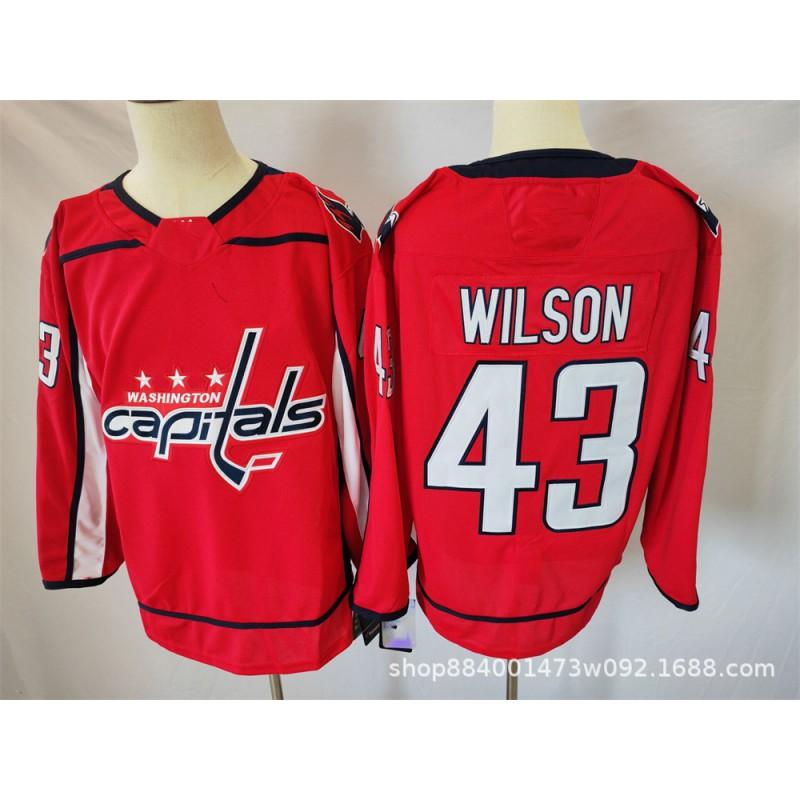Mens Retro Embroidered Ice Hockey Jersey Team Uniform Training Shirt With Player Name Ovechkin Wilson